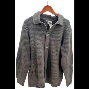Barefoot Dreams CozyChic Men's Elbow Patch Cardigan Carbon - Regular
